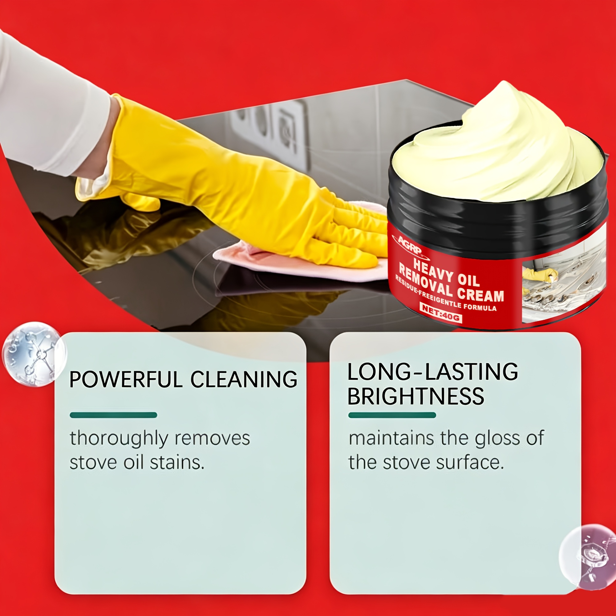 Metal Polishing Paste | Effectively Removes Tar Residue and Grease Films from Metal Surfaces Such as Air Fryers, Leaving Them Polished and Shiny. Professionally Formulated—suitable for Induction Cooktops, Cookware, Stovetops, Grills, and Ovens