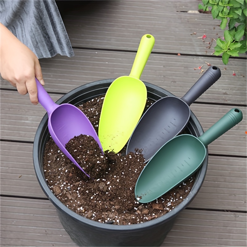 Thick Plastic Gardening Shovel | Multi-Colored Soil Scoops for Succulent Planting and Balcony Gardening