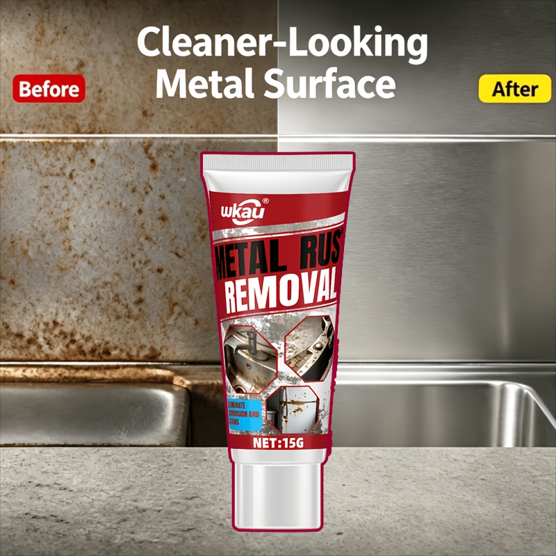 Metal Rust Removal & Protection Paste - Powerful Anti-corrosion Peroxide Formula, Fast-acting. Works on Fridges, Sinks, Scissors, All Metals, Lasting Rust Shield & Surface Care.