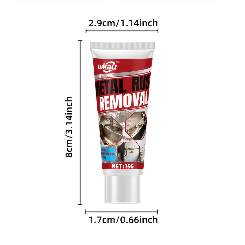 Metal Rust Removal & Protection Paste - Powerful Anti-corrosion Peroxide Formula, Fast-acting. Works on Fridges, Sinks, Scissors, All Metals, Lasting Rust Shield & Surface Care.