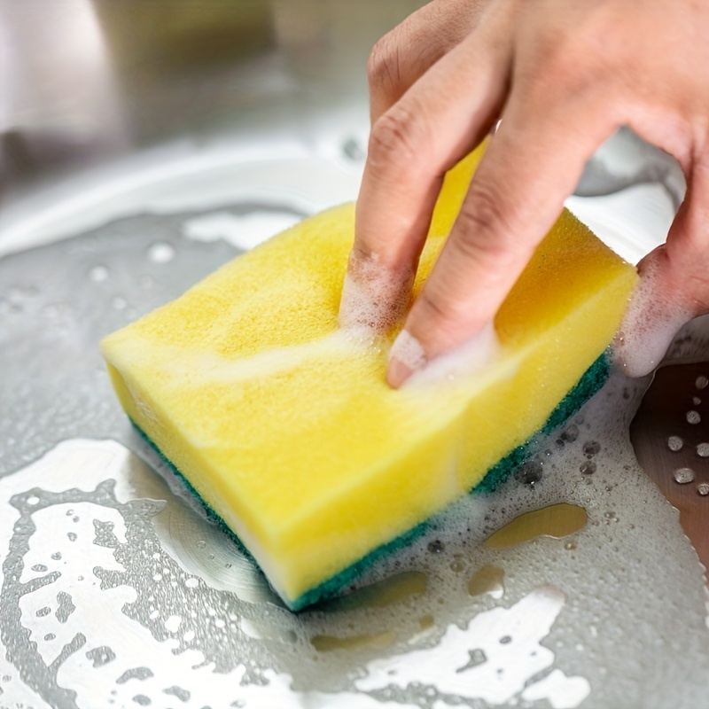 High Absorbency - Rust & Stain Remover - Multi-Functional Square Kitchen Sponges - 15/30/48pcs - Double-Layer Design - Suitable for Dishes, Cookware & Furniture