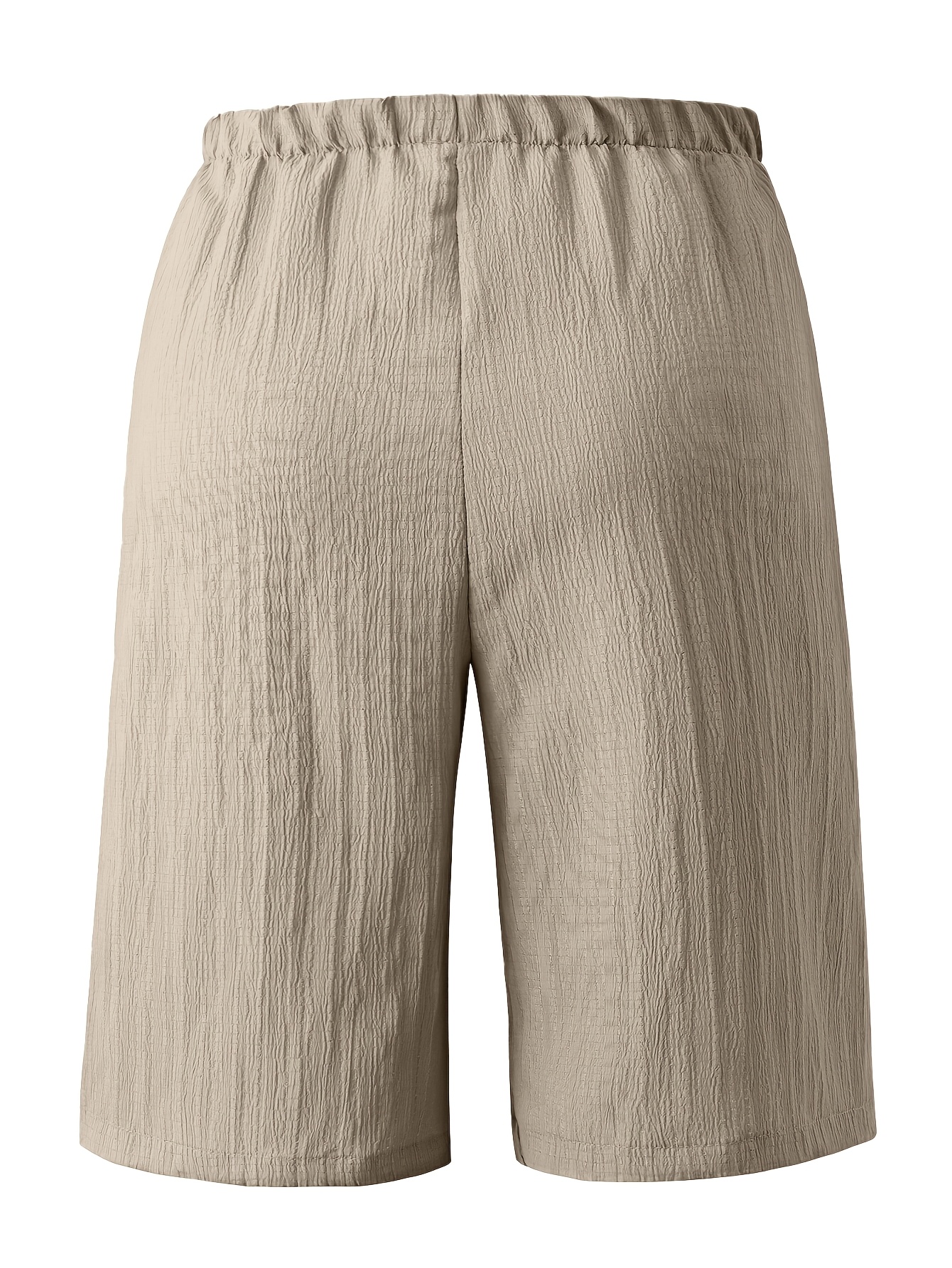 Directional Style Beach Vacation Style Summer Women'S Straight Pants Shorts Women'S Pure Color Tie-Up Casual Summer Women'S Shorts