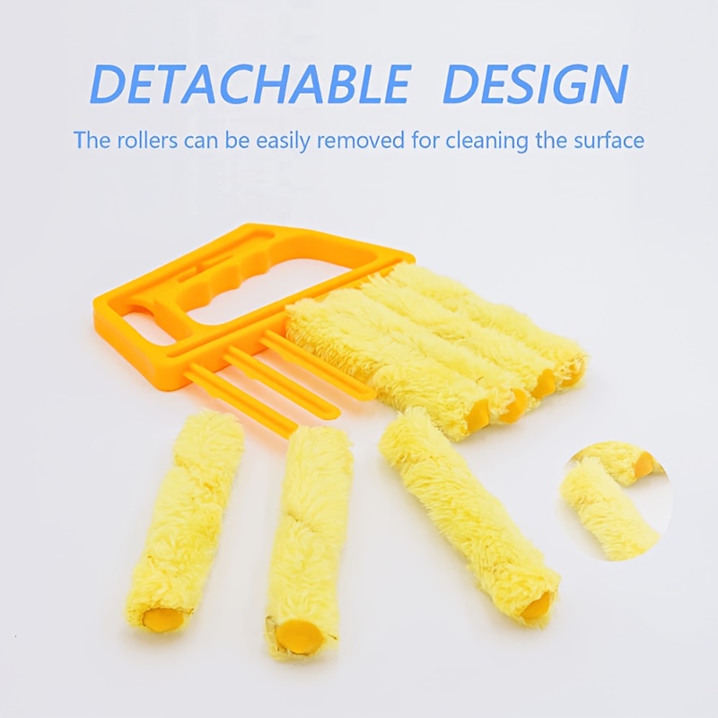 2-Pack Microfiber Randomcolor Style Blind Cleaner Kit - Reusable Crevice Brush for Vents/Windows/Curtains - Washable Household Tool - Image 5
