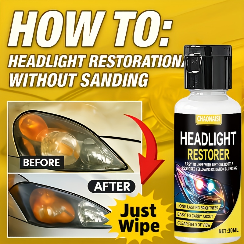 This Product Is a Professional Spray Specially Designed for Automotive Headlight Restoration And Is Easy to Use. It Can Effectively Repair Headlights That Are Yellowed by Oxidation Or Blurred Due to Dullness