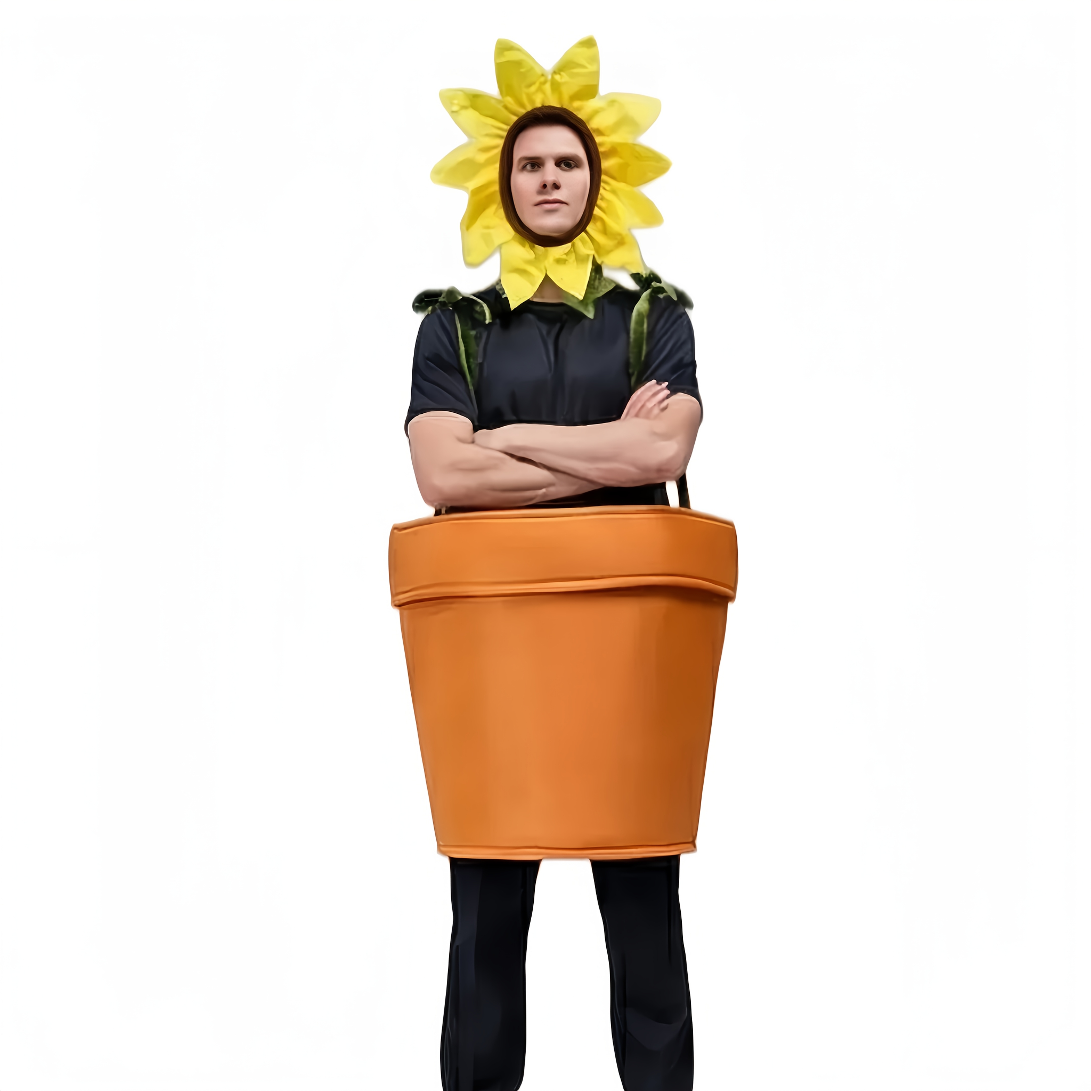 Plus Size Two-Piece Unisex Funny Sunflower Costume Potted Plant Flower Pot Halloween Christmas Carnival Reading Festival - Image 6
