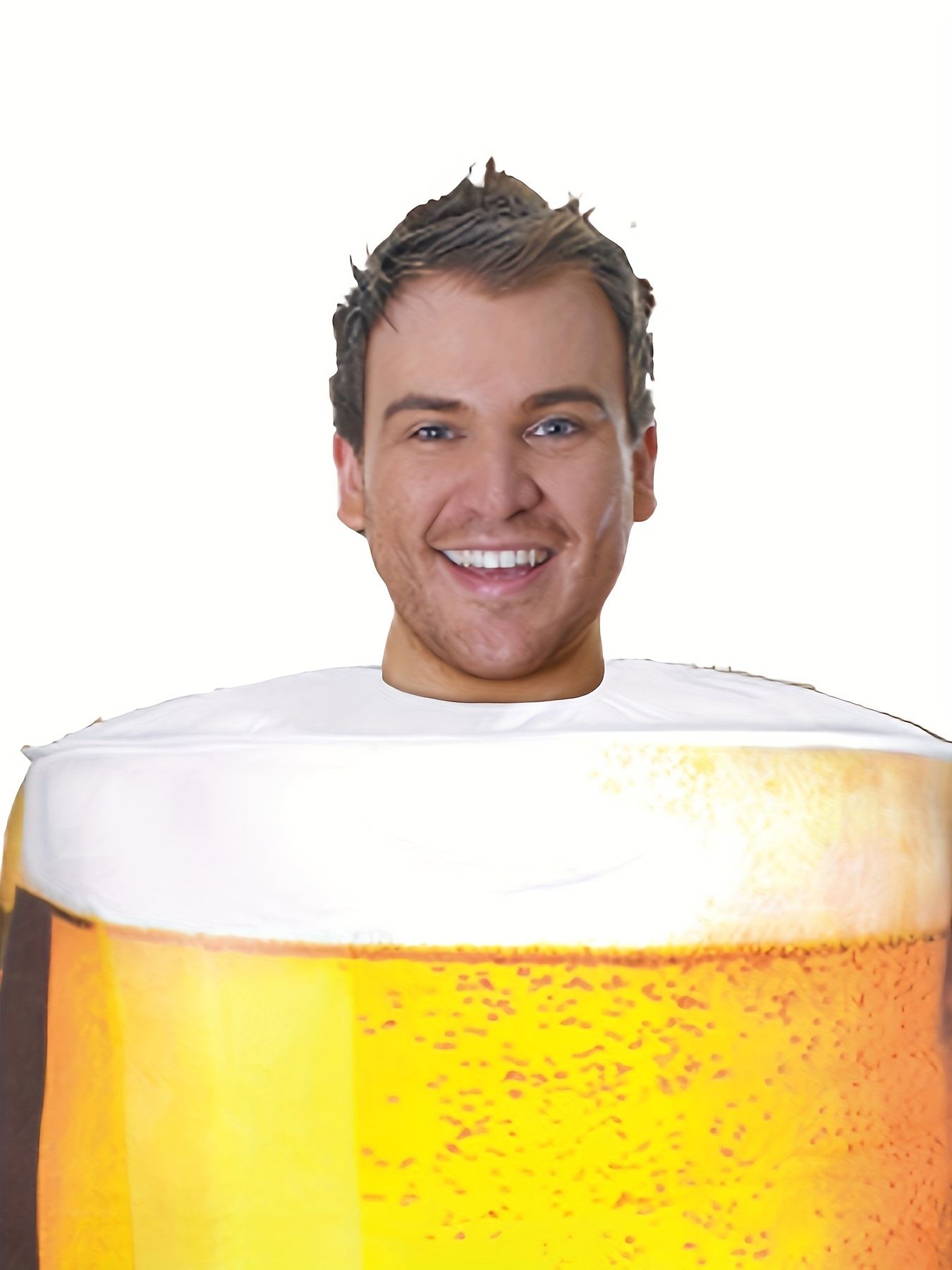 Halloween Beer Mug Performance Costume, Cosplay Role-Playing Funny Adult Oktoberfest Party Performance Outfit, Suitable Size Range (S-L)