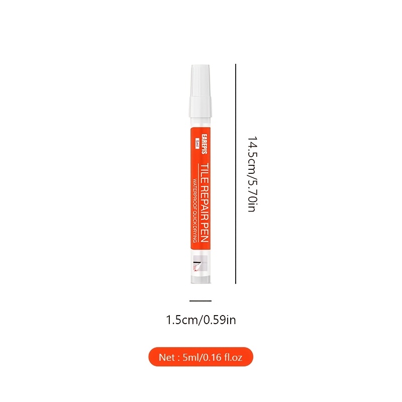 3pcs Tile Grout Pen, Wall Grout Marker, Non-Erasable Marker, Easy-to-Use White Filler, Suitable for Tile Floors and Bathroom Grout Repair - Image 3