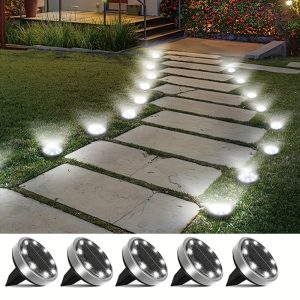 4/5/6/8/10/12/20pcs Super Bright Solar Ground Lights Outdoor(Regular/Mini Version) IP44Solar-powered In-Ground Lights Perfect For Garden Backyard Stairs Deck Swimming Pool Pathway Driveway Road Flower Bed Auto Off And On Easy To Install