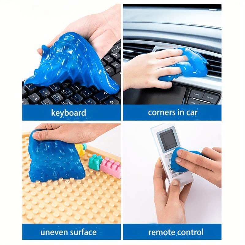 Multi-Purpose Car Interior Cleaning Gel - Dust And Stain Remover, Safe for Sensitive Surfaces, Reusable And Washable - Ideal for Vents, Keyboards, And Detailed Vehicle Care - Men'S Ideal Gift for RV Maintenance Gel