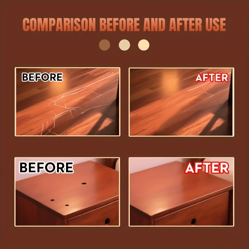 Brown Wood Scratch Repair Paste, Quick-Drying Type, Fast Curing Emergency Wood Repair, Lazy Person'S Must-Have, Long-Lasting Type, One-Time Filling, Strong Protection Effect - Image 10