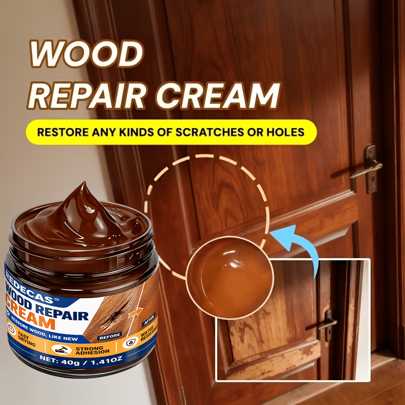 Brown Wood Scratch Repair Paste, Quick-Drying Type, Fast Curing Emergency Wood Repair, Lazy Person'S Must-Have, Long-Lasting Type, One-Time Filling, Strong Protection Effect