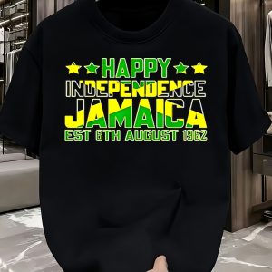 Jamaica Independence Day 2024 T Shirt Happy 62Nd August 6Th Jamaican Pride Tee Funny Graphic Tees Perfect Gift Idea for Birthday Holiday Or Casual Attire Unisex 2026 Black Casual T-Shirt