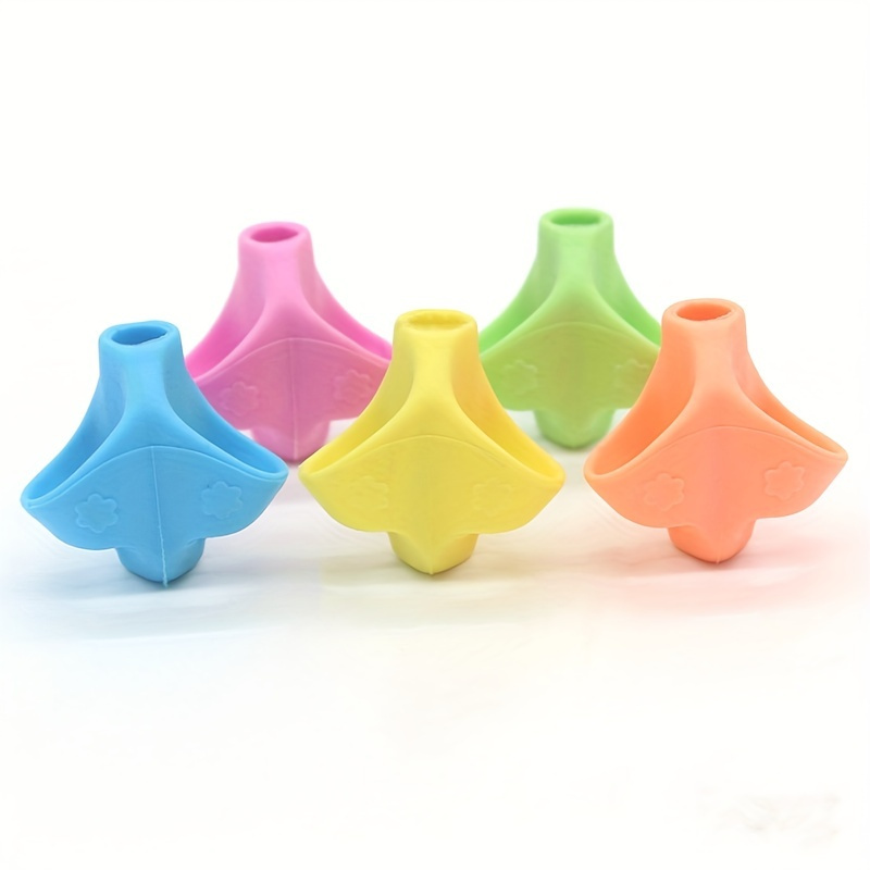 5pcs student pencil holder corrector set for kindergarten primary school students Writing corrector Soft rubber writing posture pencil holder - Image 4
