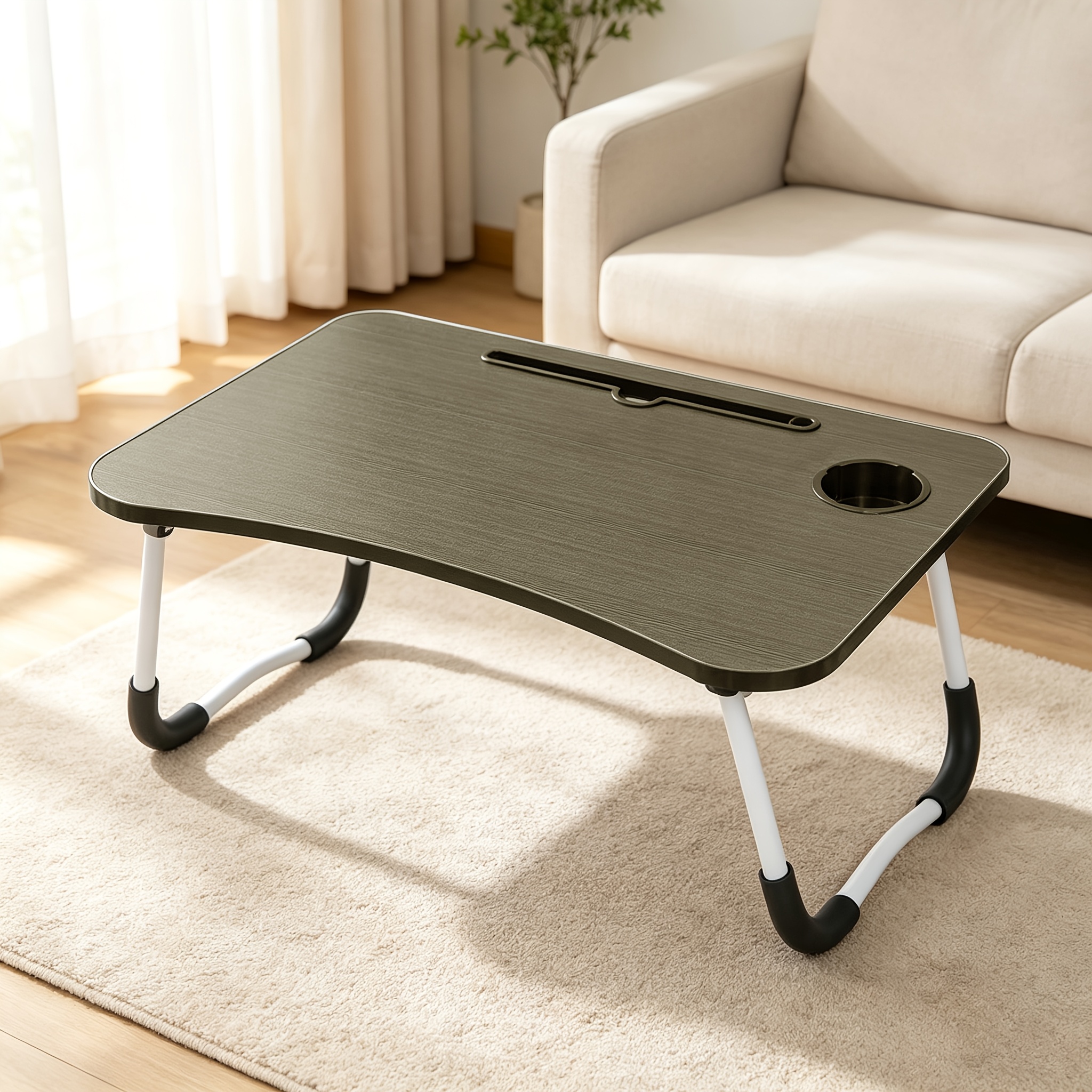 Extra Large Portable Laptop Folding Desk - Study Table, Sturdy and Durable, Ideal for Reading, Writing, and Eating on Beds, Sofas, and Floors. Multi-functional Tray Stand, Bed Table, Laptop Desk, No Assembly Required, Perfect Holiday Gift