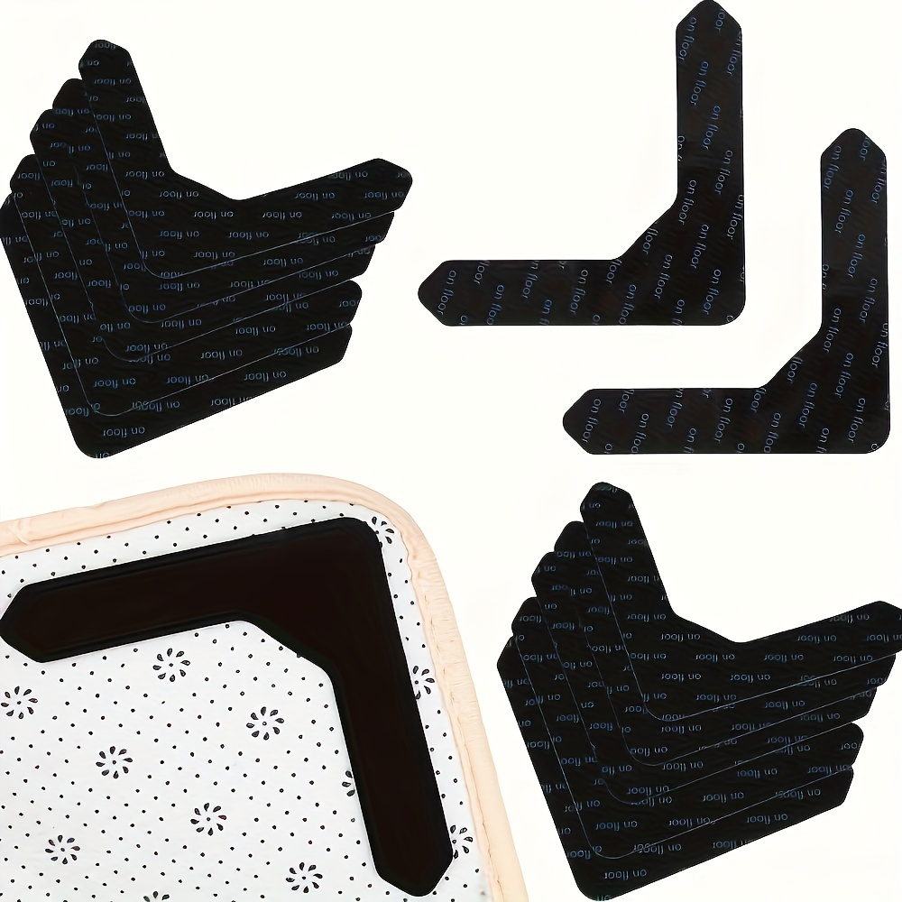 12/24pcs of Reusable, Non-Marking Carpet Anti-Slip Stickers, Suitable for Carpets, Bed Sheets, Mattresses, Sofa Cushions, And Other Items That Need to Be Secured to Prevent Slipping. This Washable Adhesive Tape Is Ideal for Area Rugs