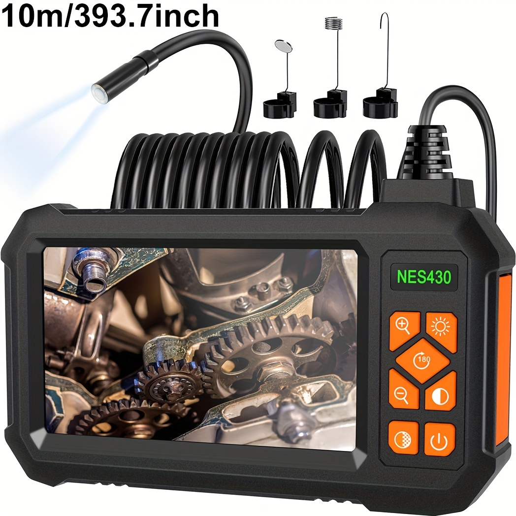 1pc 1/5/10/20M Inspection Endoscope Camera with Light, 1080P HD Borescope Camera with Light, 4.3" IPS Screen, IP67 Sewer Camera Borescope, Semi-Rigid Cord Drain Pipe Camera Cool Gadgets Tool - Image 9
