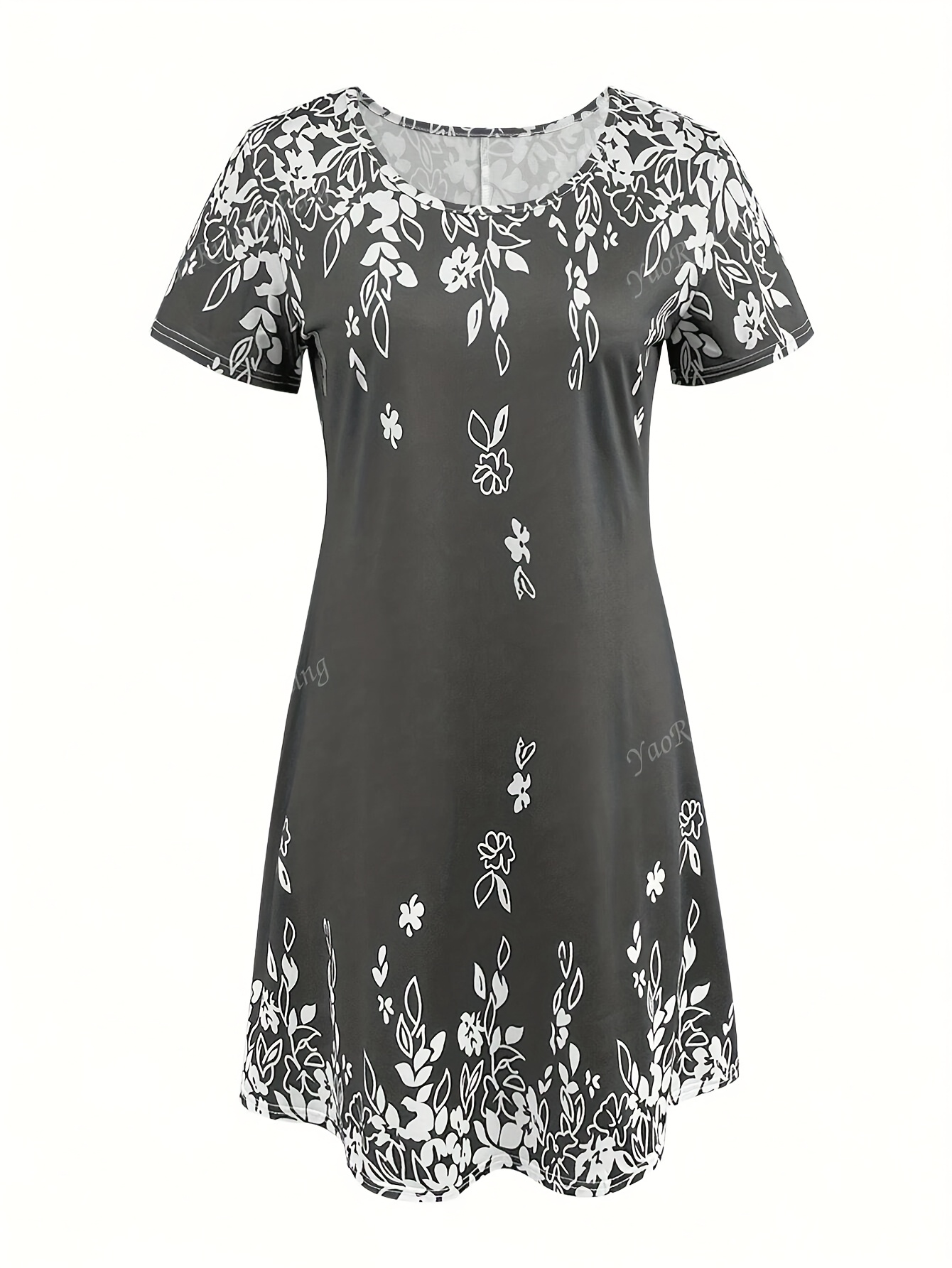 Casual Retro Style Short-Sleeved Tourist Spring And Summer Clothing Dress - Image 7