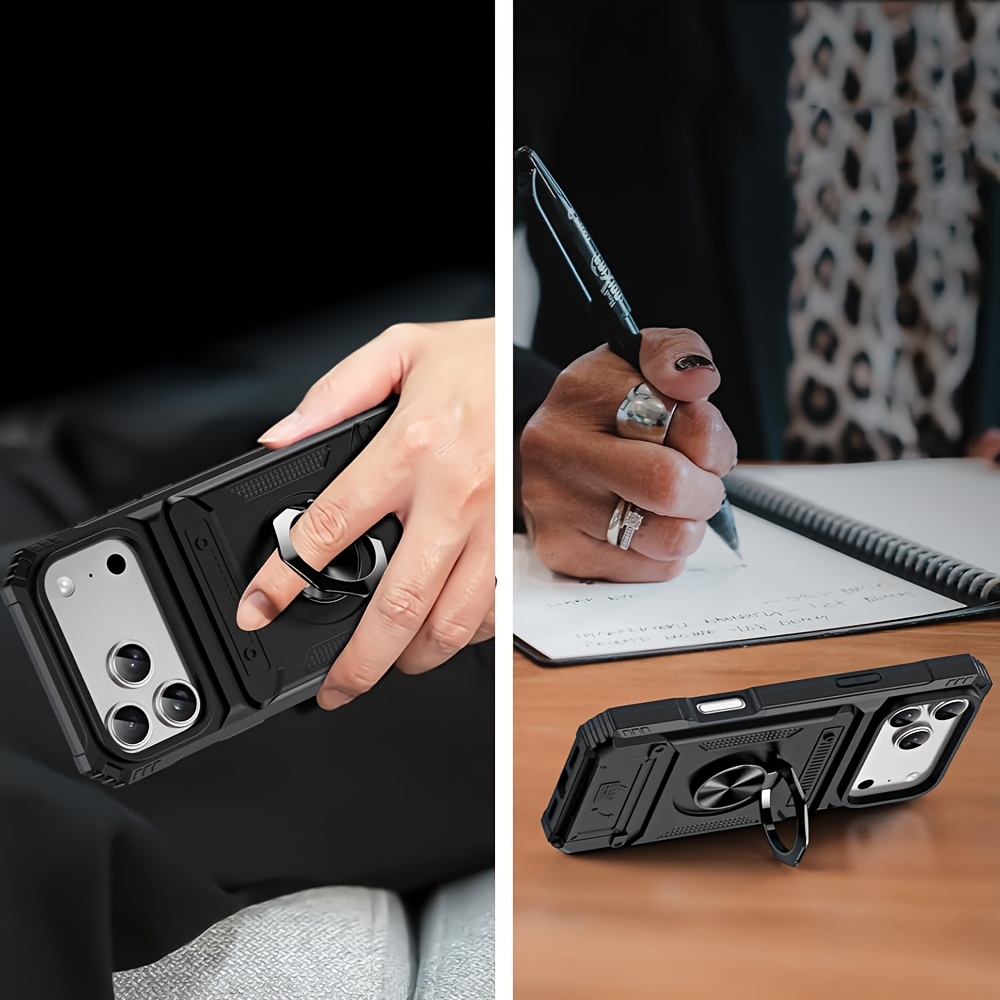 Phone Case: Heavy Antifall Hard Case with Stand and Card Slot for iPhone 18 Pro Max 17 Pro Max 16 Pro Max - Image 6