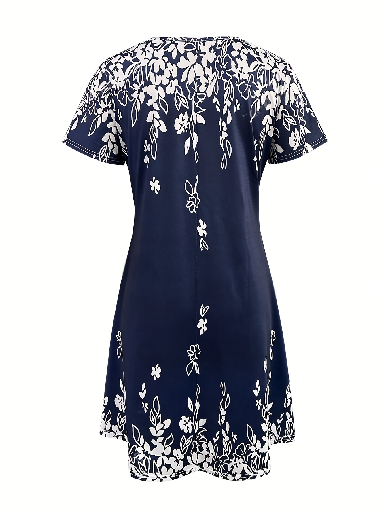 Casual Retro Style Short-Sleeved Tourist Spring And Summer Clothing Dress