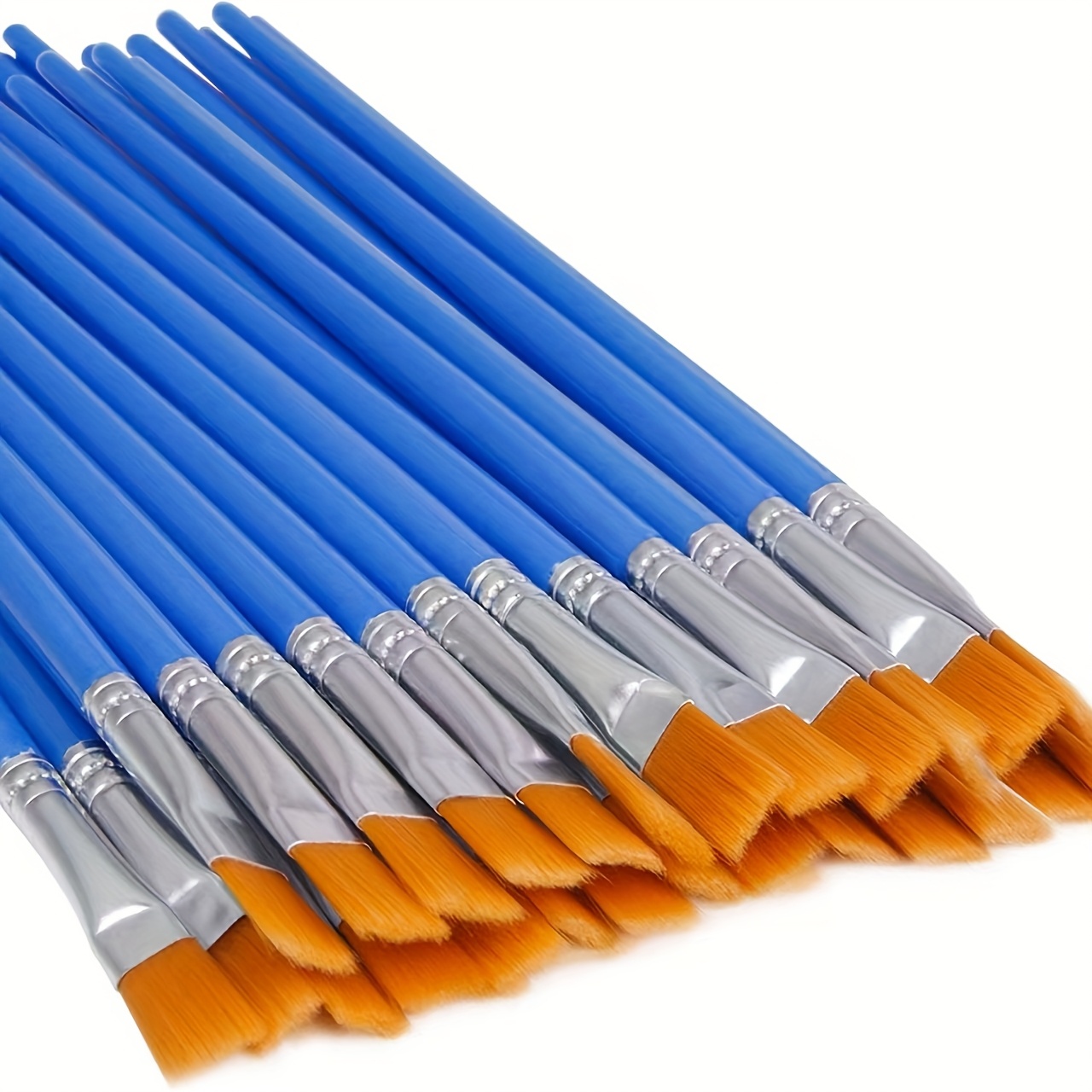30pcs A Pack Of Nylon Hair Pointed Brush Flat Head Brush for Water Powder Watercolor Acrylic Paint Art Painting Small Brush Painting Brush Hook Line Line Doodle