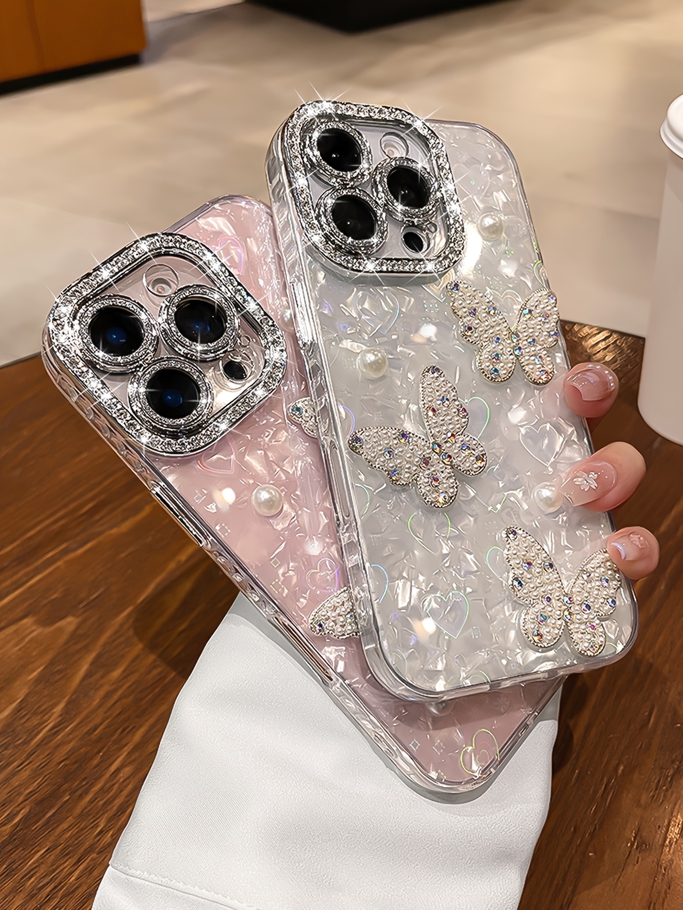 Phone Case: Luxury 3D Butterfly Heart Phone Case Compatible with iPhone 17 Pro Max/17 Pro/17 Air/17/16 Pro Max/16/16 Pro/16 Plus/15/15 Pro Max/15 Pro/15 Plus/11/12/13/14 Pro Max/11 Pro/11 Pro Max/12 Pro/12 Pro Max/13 Pro/13 Pro Max/14 Pro/14 Pro