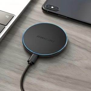 15W Wireless Charger, Suitable for Iphone 17 16 15 14 13 12 11 Pro Max, Other Phones, Inductive Wireless Charging Board, USB Type-C, Very Suitable for Office, Home, Travel, Black And White, Exquisite And Compact, Round And Lightweight Design