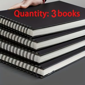Premium Art Sketchbook Set of 3 - Acid-Free 100Gsm Watercolor Paper, Top Spiral Binding - 30 Sheets Per Book, Suitable for Painting, Calligraphy - Professional Grade, Suitable for Students, Artists And Creative People
