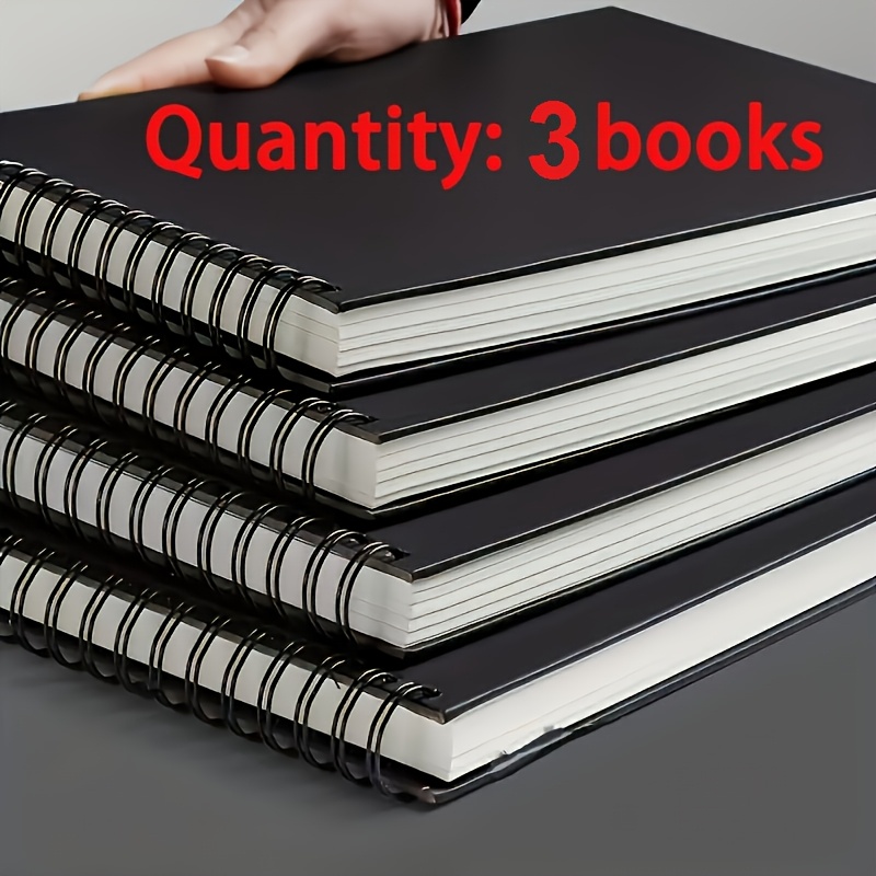Premium Art Sketchbook Set of 3 - Acid-Free 100Gsm Watercolor Paper, Top Spiral Binding - 30 Sheets Per Book, Suitable for Painting, Calligraphy - Professional Grade, Suitable for Students, Artists And Creative People