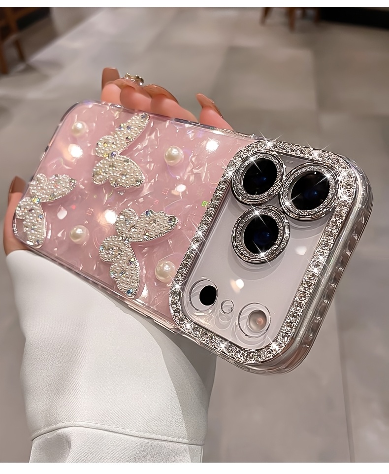 Phone Case: Luxury 3D Butterfly Heart Phone Case Compatible with iPhone 17 Pro Max/17 Pro/17 Air/17/16 Pro Max/16/16 Pro/16 Plus/15/15 Pro Max/15 Pro/15 Plus/11/12/13/14 Pro Max/11 Pro/11 Pro Max/12 Pro/12 Pro Max/13 Pro/13 Pro Max/14 Pro/14 Pro