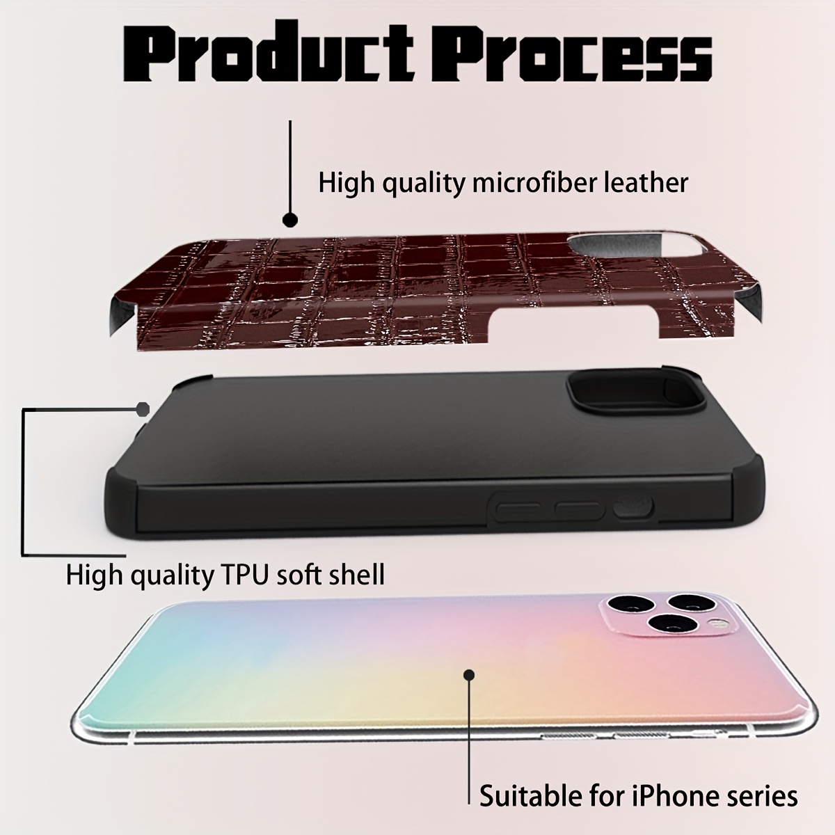 1pc of Glossy Crocodile Pattern Phone Case with Animal Design, Mirror Finish, Made of Synthetic Faux Leather, Shockproof And Sound-Transparent Design, Suitable for Iphone 17, Apple 16 Pro Max, for Iphone 11/12 Pro/13/14 Plus/15 Pro Max