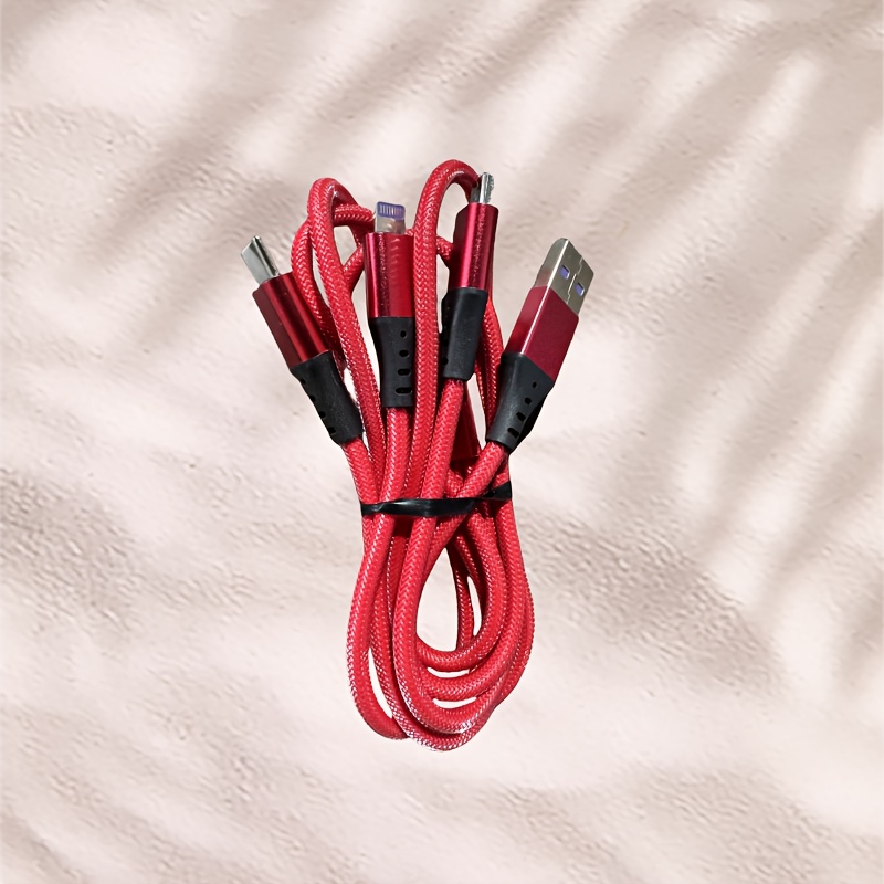 1pc Data Cable Three In One MAX 66w Super Fast Charging Three In One Heads Charger Multifunctional Suitable for iPhone/Android/type-c - Image 5
