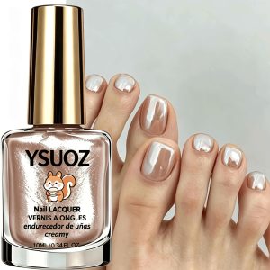 YSUOZ Summer Nude Pearlescent Nail Strengthener - Natural Quick Dry, No Lamp Needed, Brightens Nails, Daily Busy And Party Exclusive, Suitable for Hands And Feet, Summer Beach