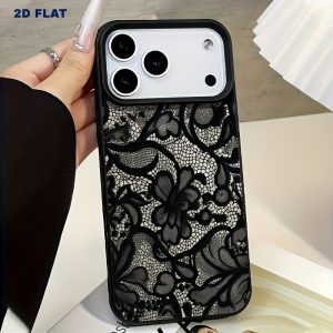 Phone Case: 2D Flat Lace Pattern 7/8 Plus Drop-Proof Soft Case, Simple and Premium Air Cushion Case for iPhone 14 Pro Max, Apple 13 Phone Case, Couple's XS Max, New 12 Pro Drop-Proof XR Frosted 11 Case for Men and Women, 13 Full-Coverage 15 PRO Soft