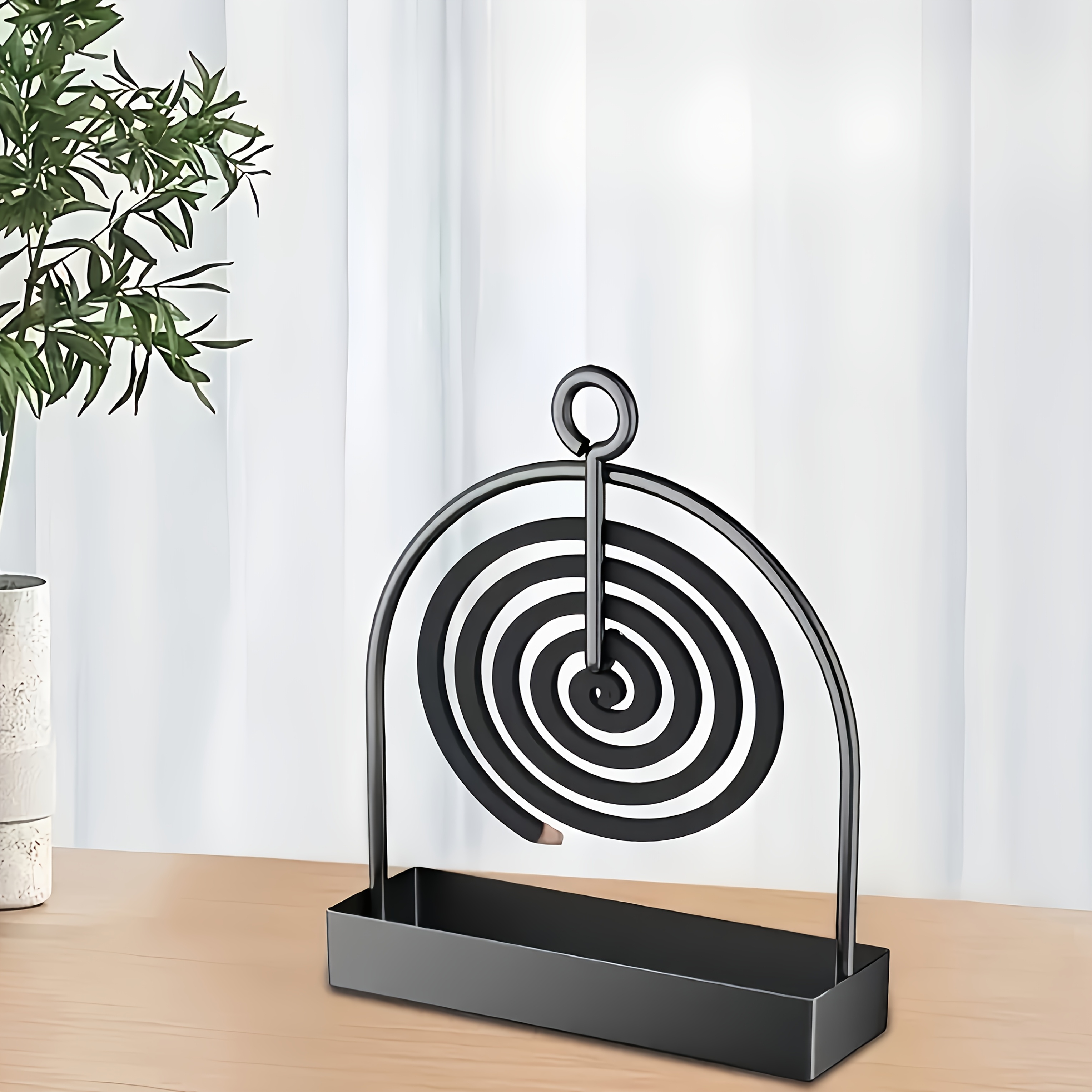1 Mosquito Coil Holder - Sandalwood Holder Metal Material - Ideal for Decorating Living Room/Bedroom and Outdoor Camping - Suitable for Hanging Mosquito Coils or Sandalwood - Image 4