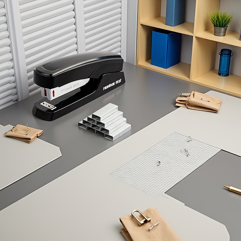Manual Desktop Stapler, 25 Sheet Capacity, 1000 Staples Included, Plastic Stapler, Random Pattern on Body, for Office Home Students And Professionals - Image 12