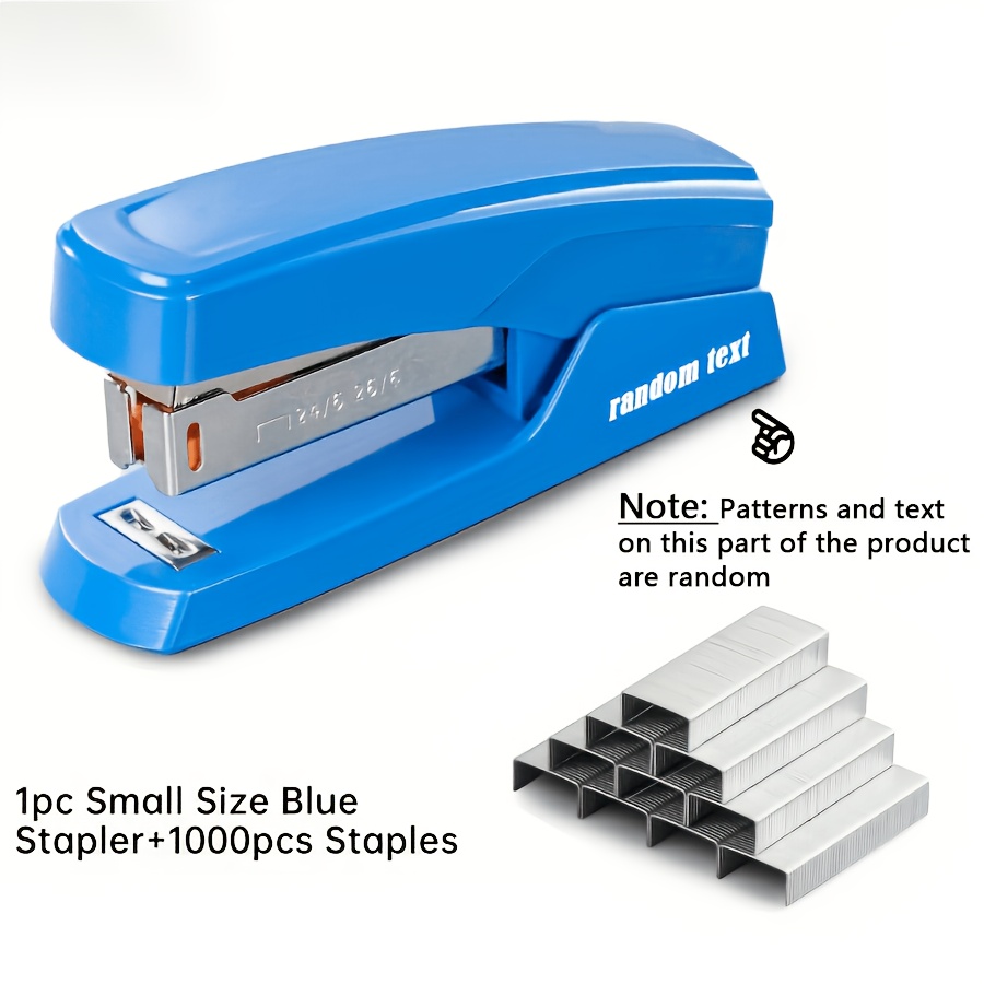 Manual Desktop Stapler, 25 Sheet Capacity, 1000 Staples Included, Plastic Stapler, Random Pattern on Body, for Office Home Students And Professionals - Image 6