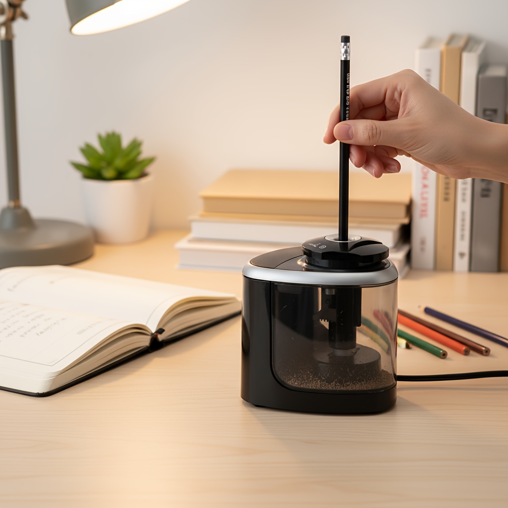 Electric Pencil Sharpener — Quickly Sharpens Pencils in Seconds, Automatically Stops to Prevent Lead Breakage, Battery-powered, Portable Perfect Desk Stationery Tool. Electric Pencil Sharpener/back-to-school Electric Sharpener - Suitable for Travel - Image 5