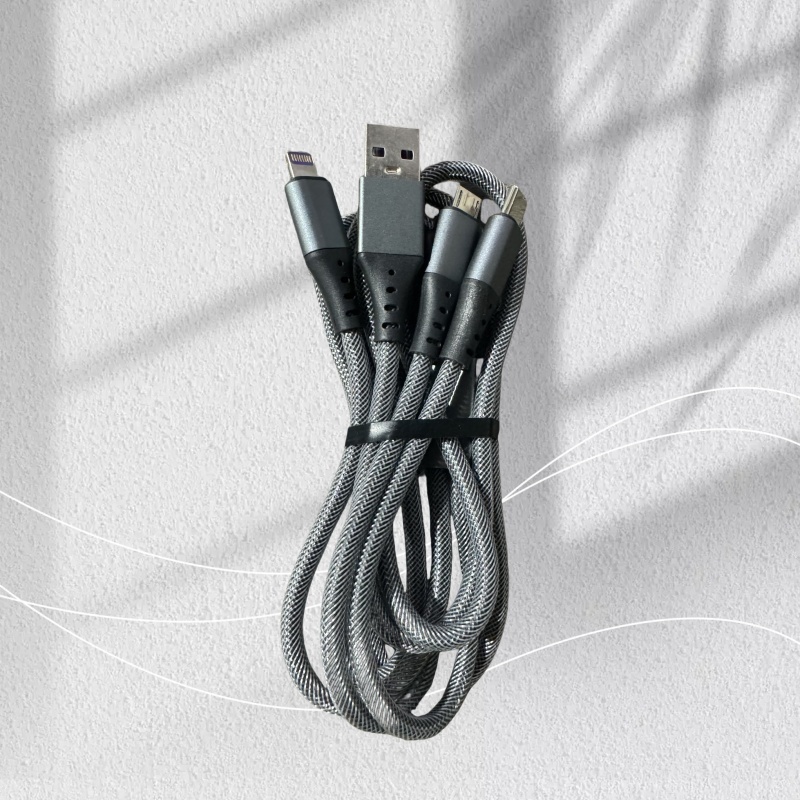 1pc Data Cable Three In One MAX 66w Super Fast Charging Three In One Heads Charger Multifunctional Suitable for iPhone/Android/type-c - Image 6