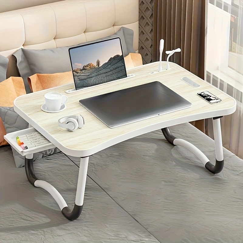 Extra Large Portable Laptop Folding Desk - Study Table, Sturdy and Durable, Ideal for Reading, Writing, and Eating on Beds, Sofas, and Floors. Multi-functional Tray Stand, Bed Table, Laptop Desk, No Assembly Required, Perfect Holiday Gift - Image 2
