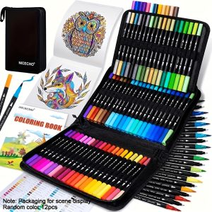 [Pen Set] Double-headed Art Pen Set - Quick-drying, Mixed Colors, for Professional Art Use - Perfect Gift for Christmas, Halloween, Easter