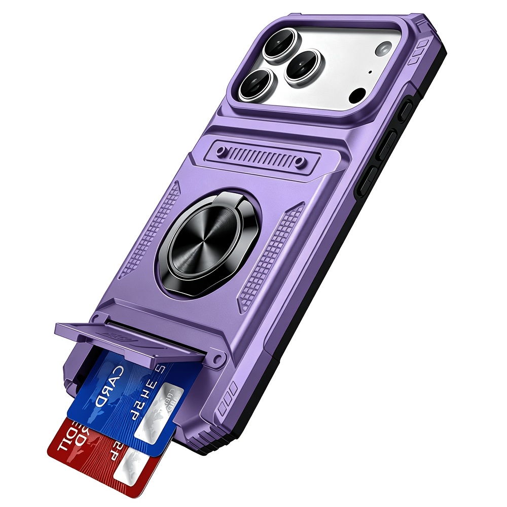 Phone Case: Heavy Antifall Hard Case with Stand and Card Slot for iPhone 18 Pro Max 17 Pro Max 16 Pro Max - Image 10