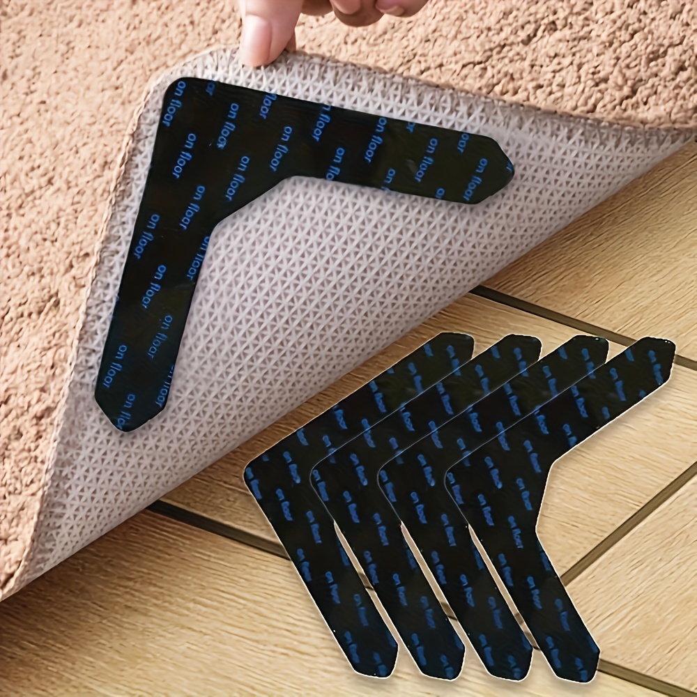 12/24pcs of Reusable, Non-Marking Carpet Anti-Slip Stickers, Suitable for Carpets, Bed Sheets, Mattresses, Sofa Cushions, And Other Items That Need to Be Secured to Prevent Slipping. This Washable Adhesive Tape Is Ideal for Area Rugs