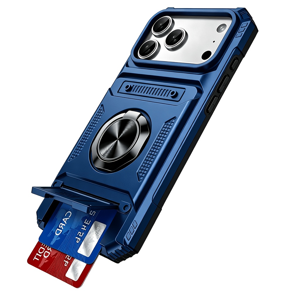 Phone Case: Heavy Antifall Hard Case with Stand and Card Slot for iPhone 18 Pro Max 17 Pro Max 16 Pro Max - Image 5