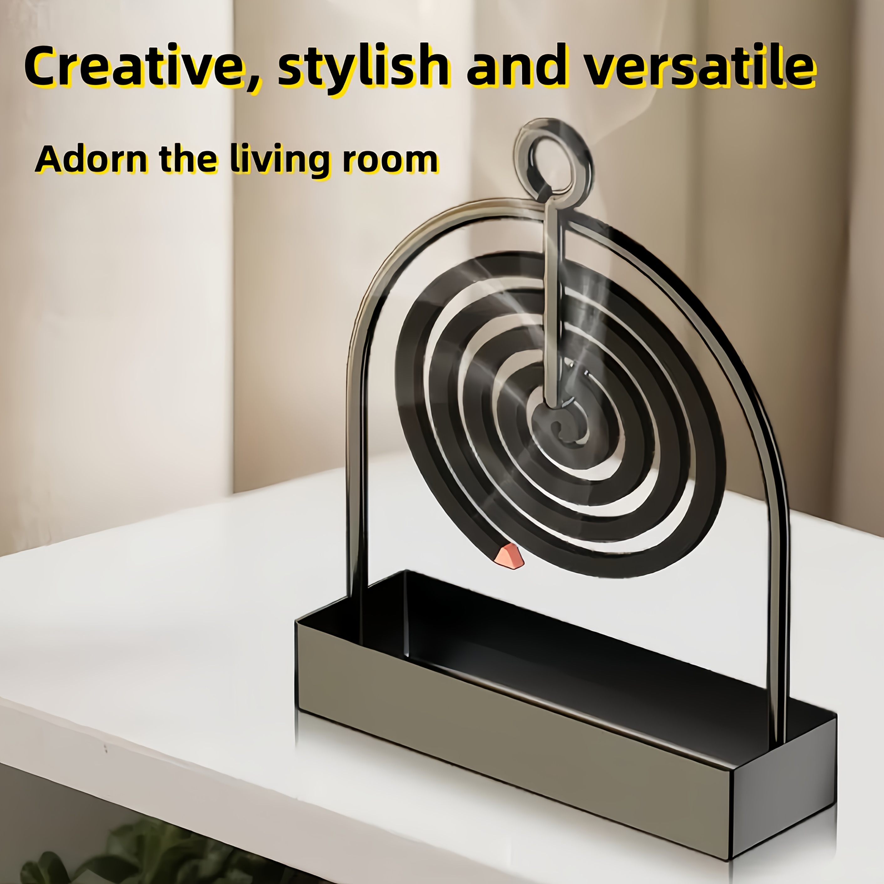 1 Mosquito Coil Holder - Sandalwood Holder Metal Material - Ideal for Decorating Living Room/Bedroom and Outdoor Camping - Suitable for Hanging Mosquito Coils or Sandalwood