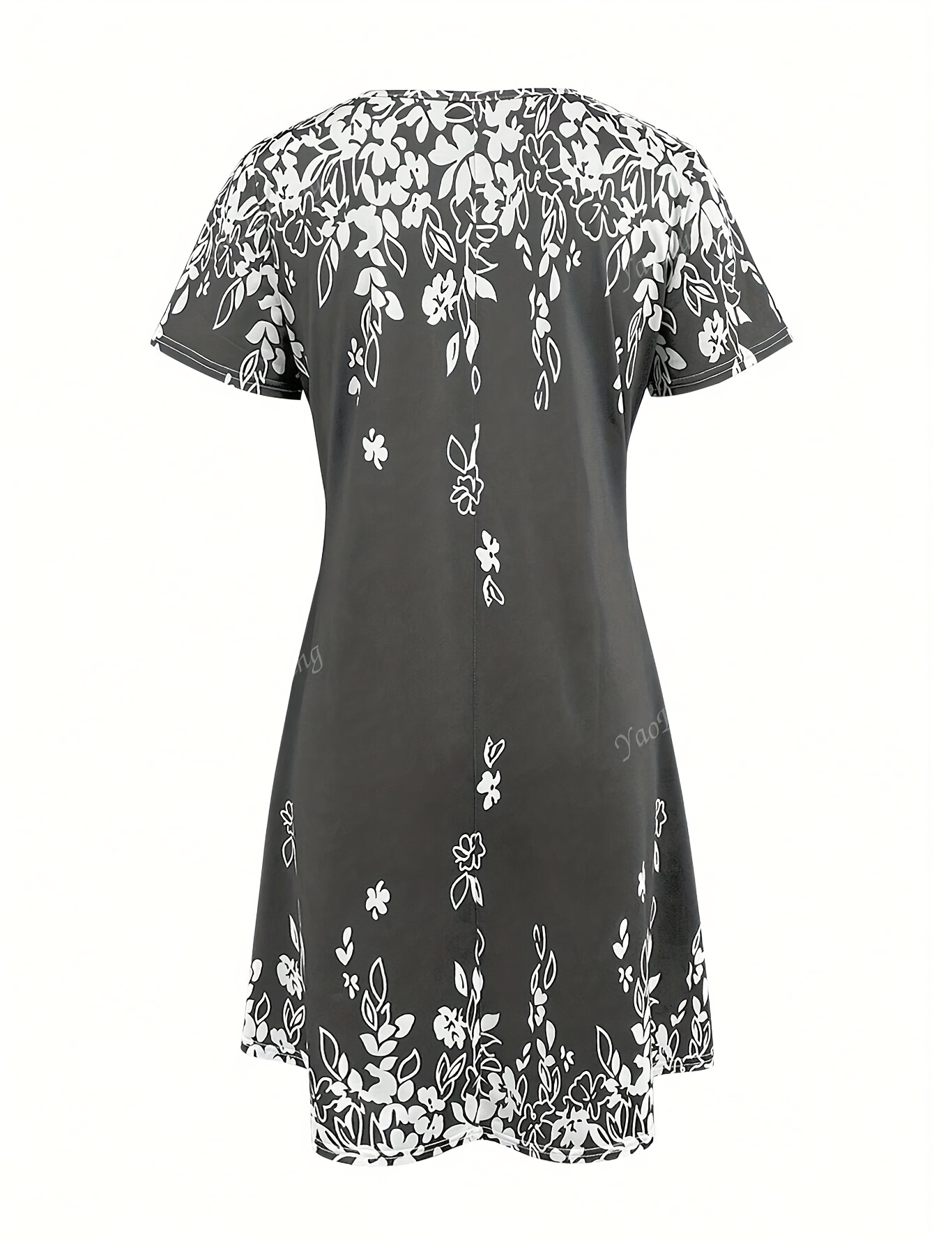 Casual Retro Style Short-Sleeved Tourist Spring And Summer Clothing Dress - Image 4