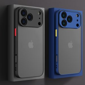 Phone Case: Luxury Matte Armor Phone Case for iPhone 11/12/13/14/15/16/17 Air Pro Max Plus Mini Shockproof Camera Lens Protection Skin Feel PC Hard Back Cover