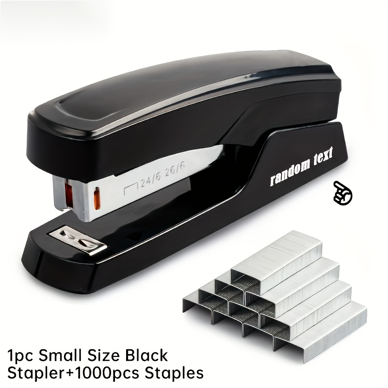 Manual Desktop Stapler, 25 Sheet Capacity, 1000 Staples Included, Plastic Stapler, Random Pattern on Body, for Office Home Students And Professionals - Image 3