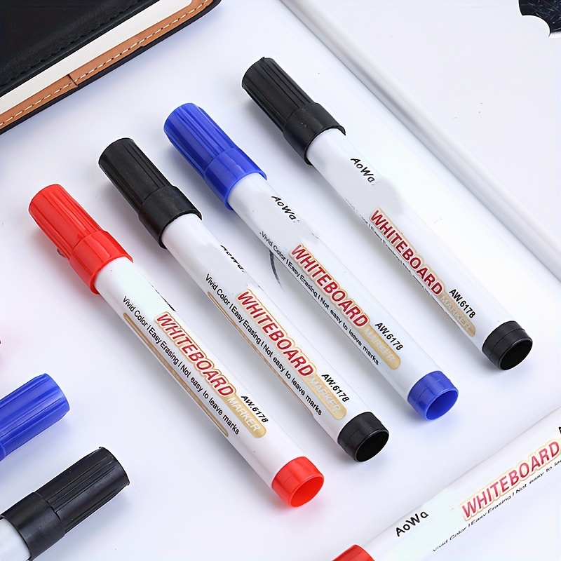 10 Erasable Whiteboard Pens, Large Capacity, for Teachers, Blackboard, Drawing Board, Black And Colored, Easy to Erase - Image 7