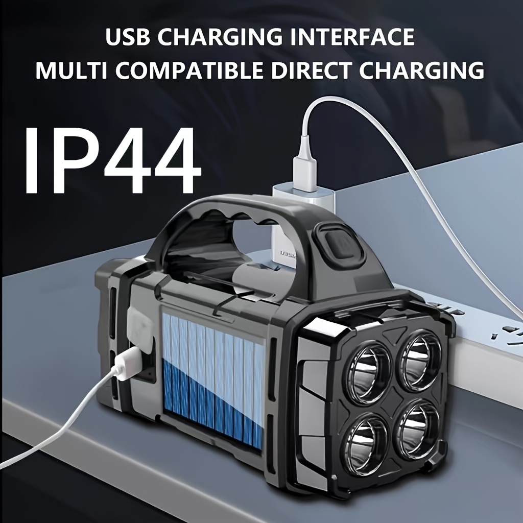 B B BRIGHT Multifunctional Solar Portable Lamp, LED with COB Emergency Light, USB Charging, Protection, Front And Rear Dual Light Source Illumination, Can Charge Mobile Phones, White And Yellow Light Flashlight, Suitable for Camping, Hiking, Repair - Image 2