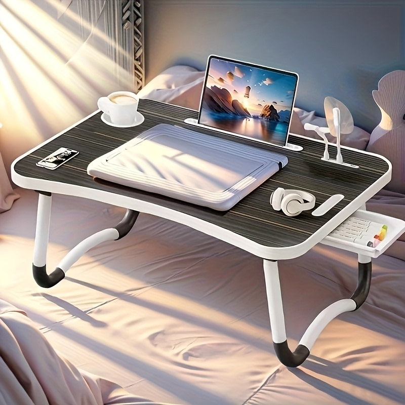 Extra Large Portable Laptop Folding Desk - Study Table, Sturdy and Durable, Ideal for Reading, Writing, and Eating on Beds, Sofas, and Floors. Multi-functional Tray Stand, Bed Table, Laptop Desk, No Assembly Required, Perfect Holiday Gift - Image 4